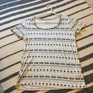 Black and White Patterned Tee